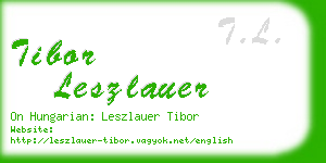 tibor leszlauer business card